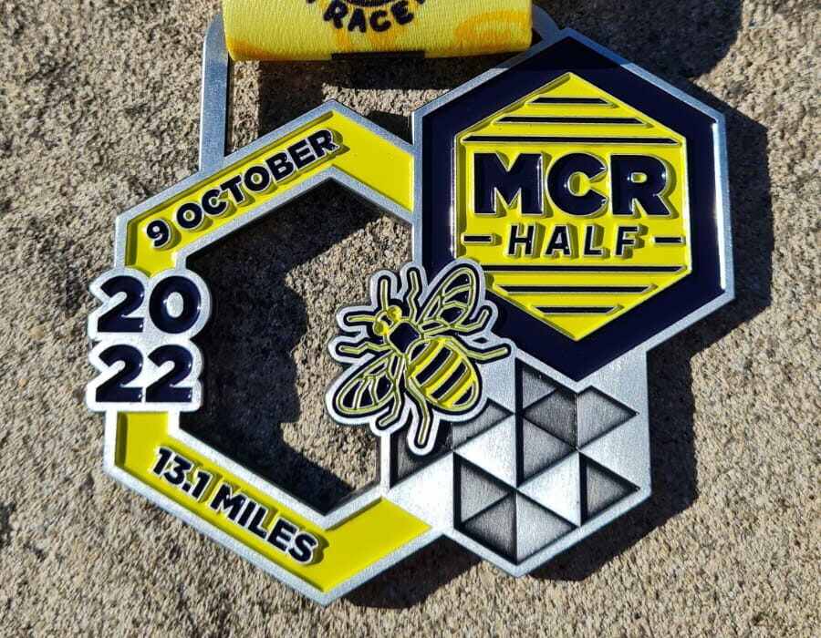 Our 2022 Medal Revealed Manchester Half Marathon